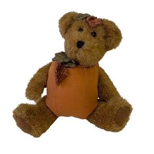 Boyds Bears Head Bean Collection Rusty Mcpunkin 904324 Pumpkin Jointed 7"